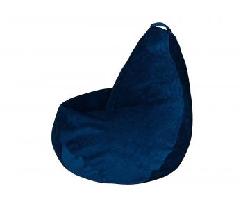 Кресло мешок груша L синий микровельвет