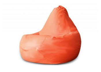 Кресло мешок груша L Оранжевая экокожа
