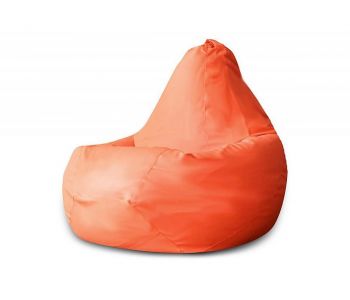 Кресло мешок груша L Оранжевая экокожа